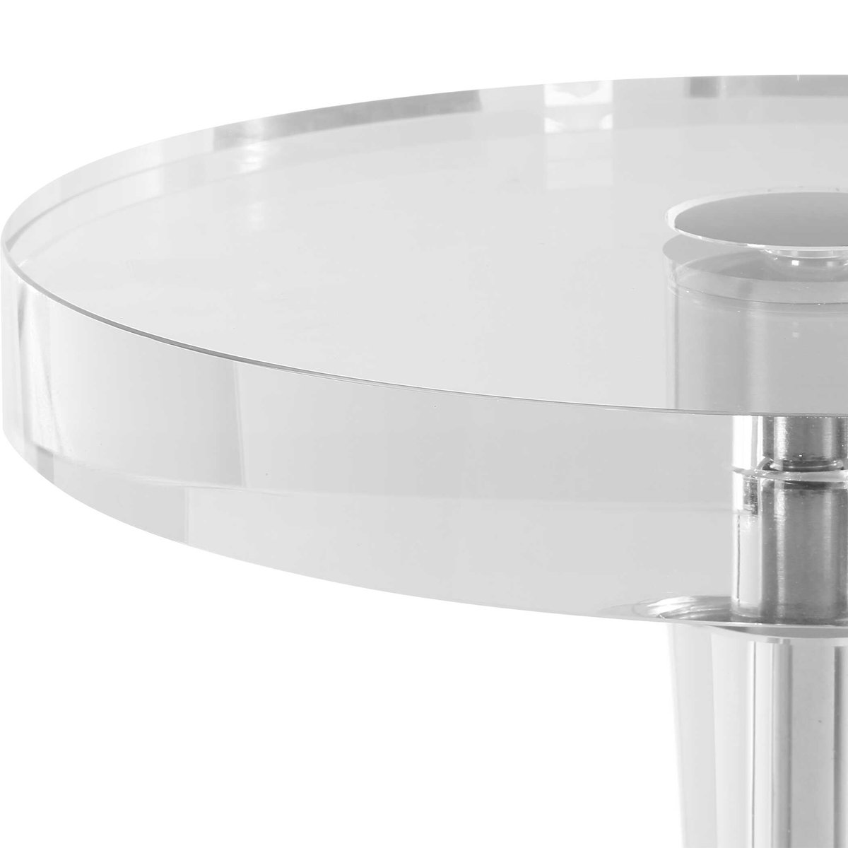 Pria Crystal Drink Table, Side & End Table by Uttermost, 8.62" width x 22" height x 8.62" depth View 6
