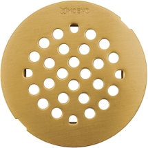 Online Designer Bathroom 4-1/4" Round Shower Drain Cover with Snap-In Installation