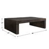 Obra Outdoor Coffee Table, Outdoor Table by Uttermost, 4' width x 1'2" height x 2'8" depth thumbnail 3