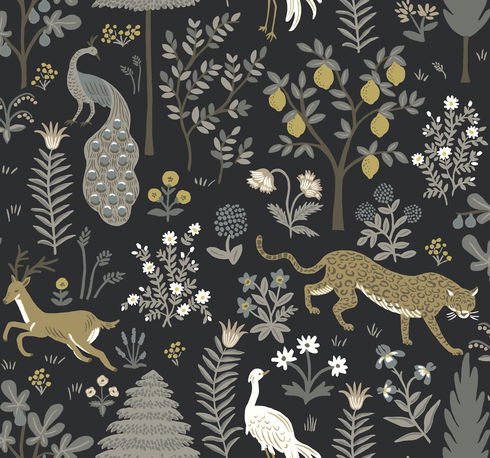 Menagerie Blue Wallpaper