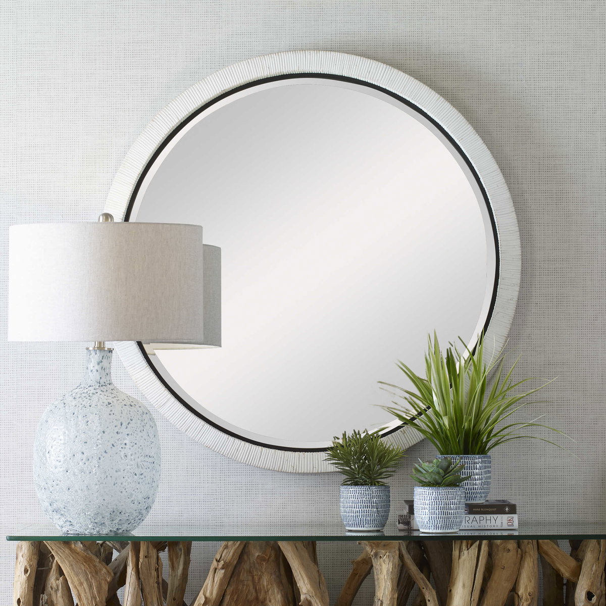 GRANADA ROUND MIRROR, by Uttermost, 42" width x 42" height x 2" depth View 4