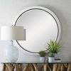 Granada Whitewash Round Mirror thumbnail 3