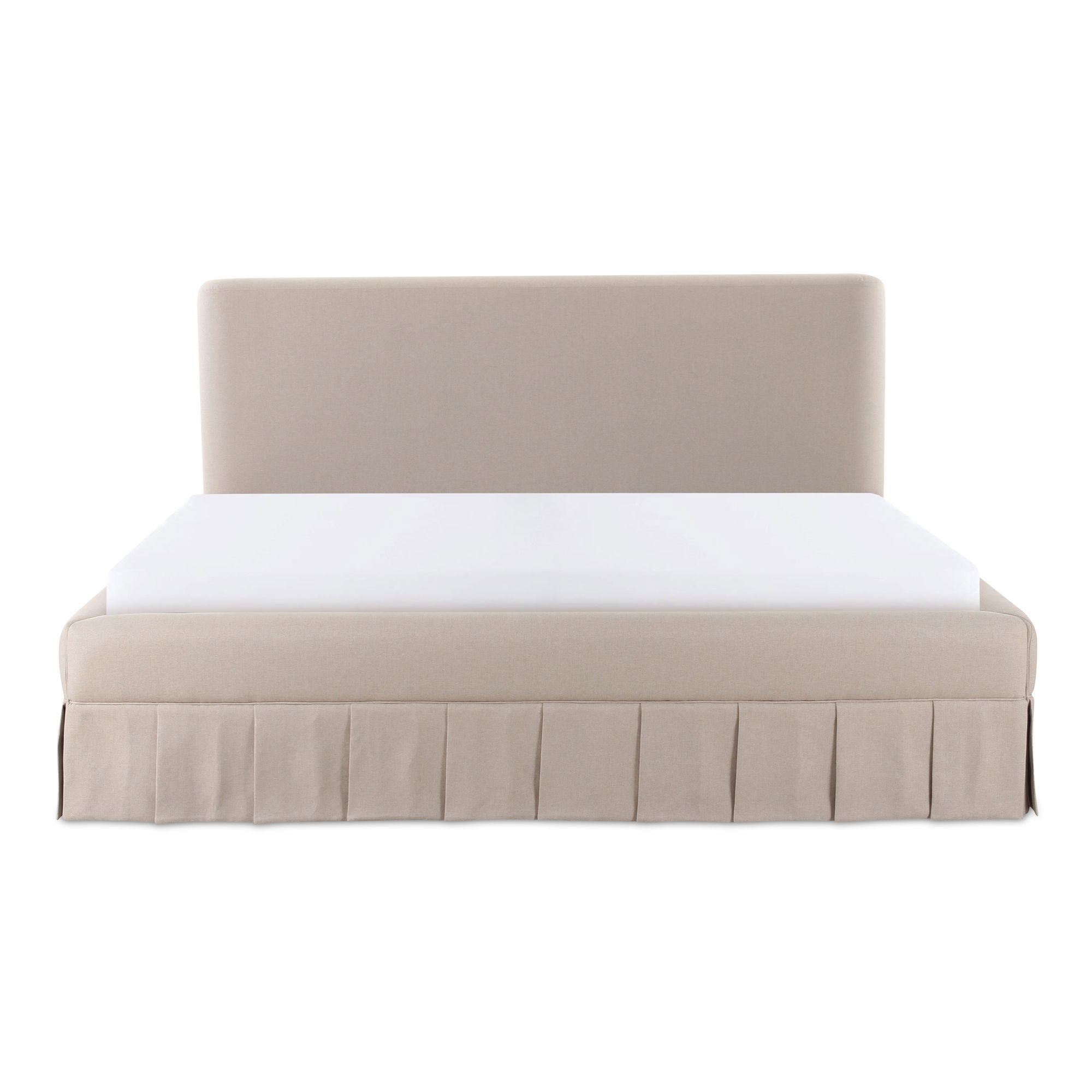 Maren Queen Bed Beige, by Moe's Home, 70" width x 45.3" height x 92" depth View 1