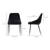 Sedona Dining Chair Shadowed Black Velvet - Set Of Two thumbnail 11