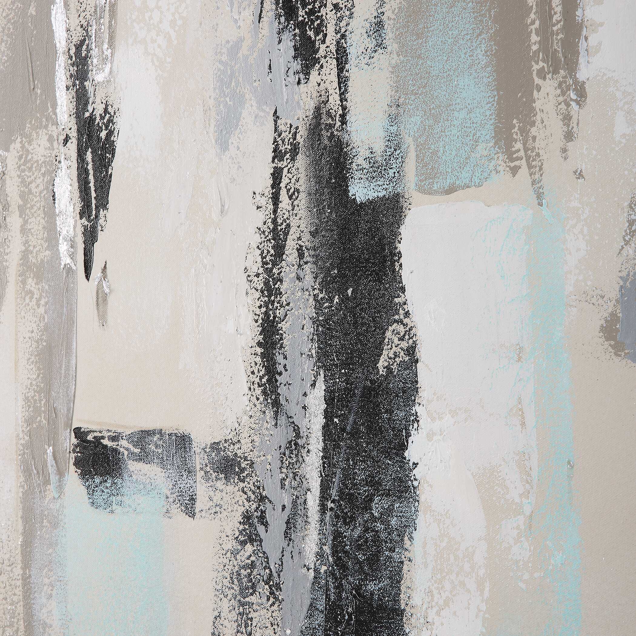 Placidity Hand Painted Abstract Art, Painting by Uttermost, 50" width x 74" height x 1.5" depth View 6