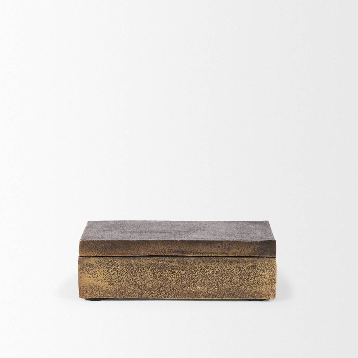 Porschia Small Antiqued Gold Metal Decorative Box, Boxe by Mercana, 7.87" length x 4" width x 2.75" height View 6