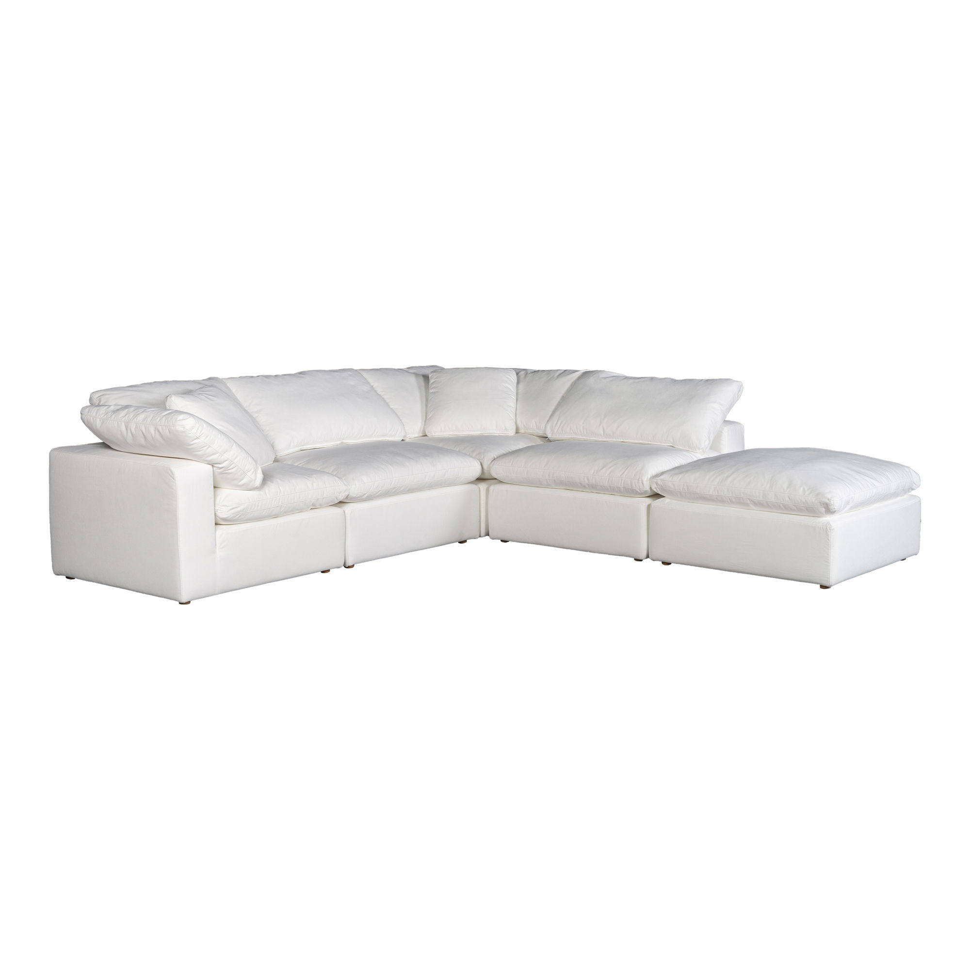 Terra Condo Dream Modular Sectional Cream White, Sectional Sofa by Moe's Home, 114" width x 32" height x 114" depth View 4