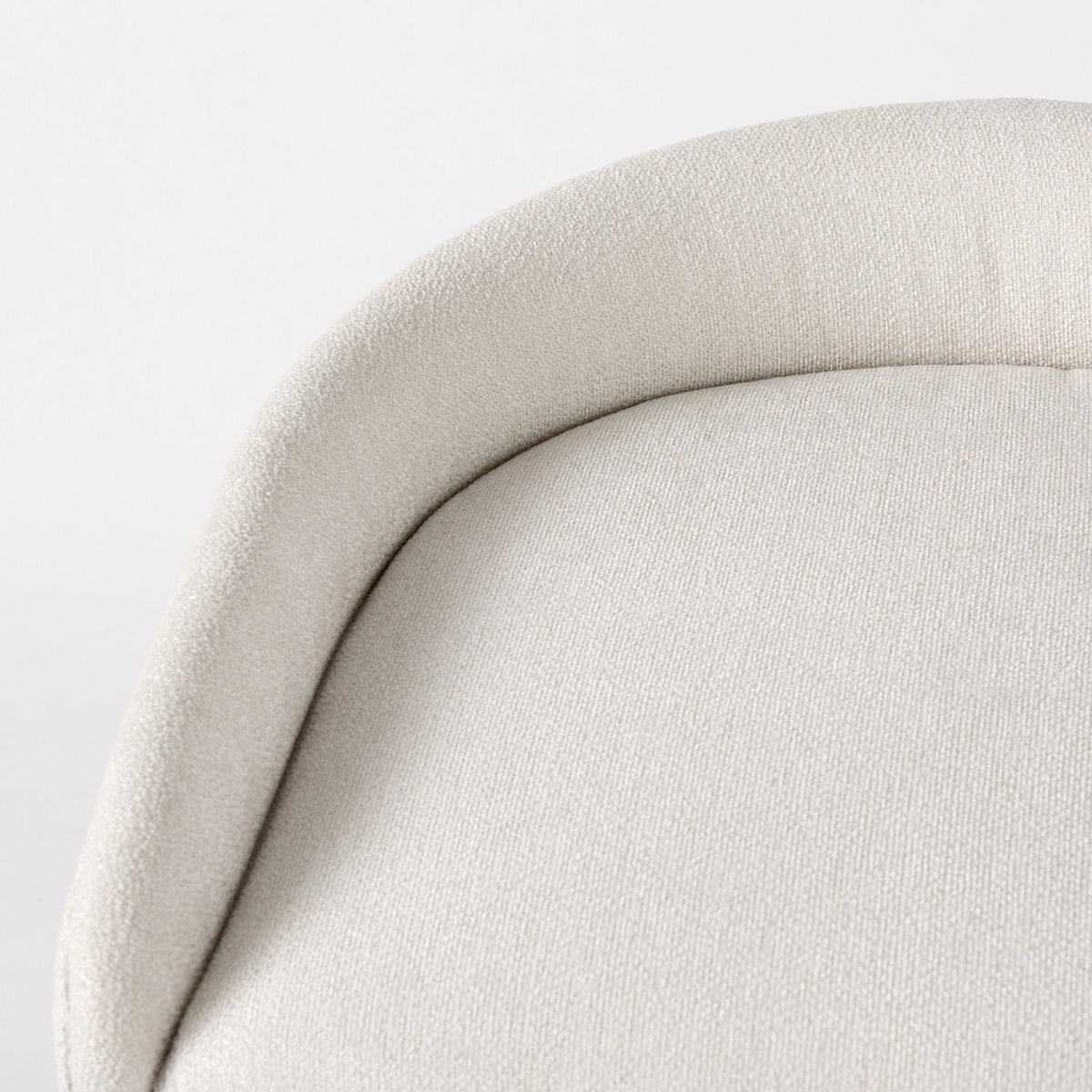 Hollyfield Low Back 28.75in Seat Bar Stool | Cream Fabric with Metal, Counter & Bar Stool by Mercana, 20.5" length x 19.7" width x 32.7" height View 9