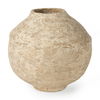 Ritu Large Beige Paper Mache Pot Vase, by Mercana, 12" length x 12" width x 12" height thumbnail 1