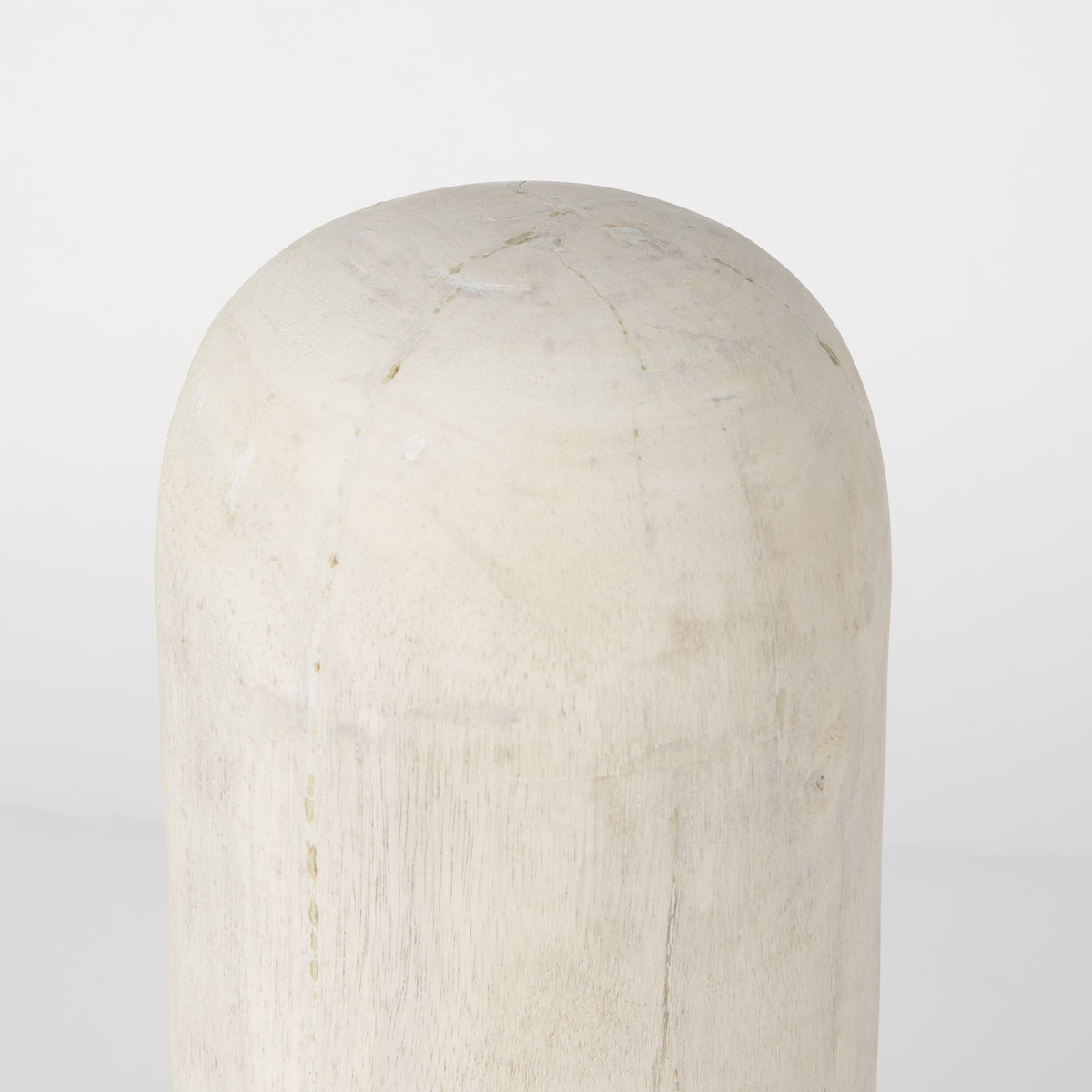Knox Tall White-Wash Wood Decorative Object, by Mercana, 6" length x 6" width x 14" height View 5