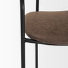 Parker Muted Brown Faux Leather with Black Metal Dining Chair thumbnail 8