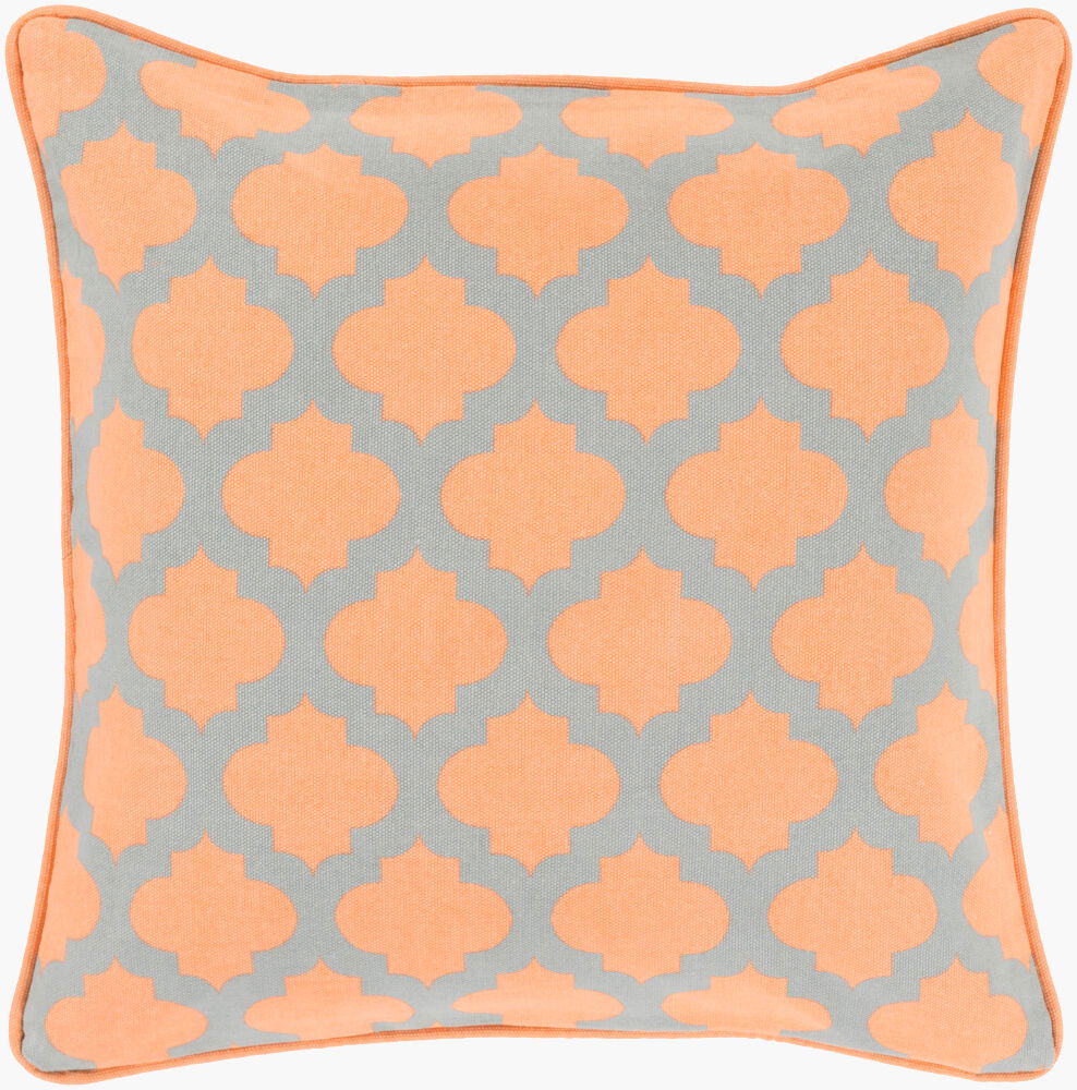 Morrocan Printed Lattice Accent Pillow Down, Decorative Pillow by Surya, 20" length x 20" width