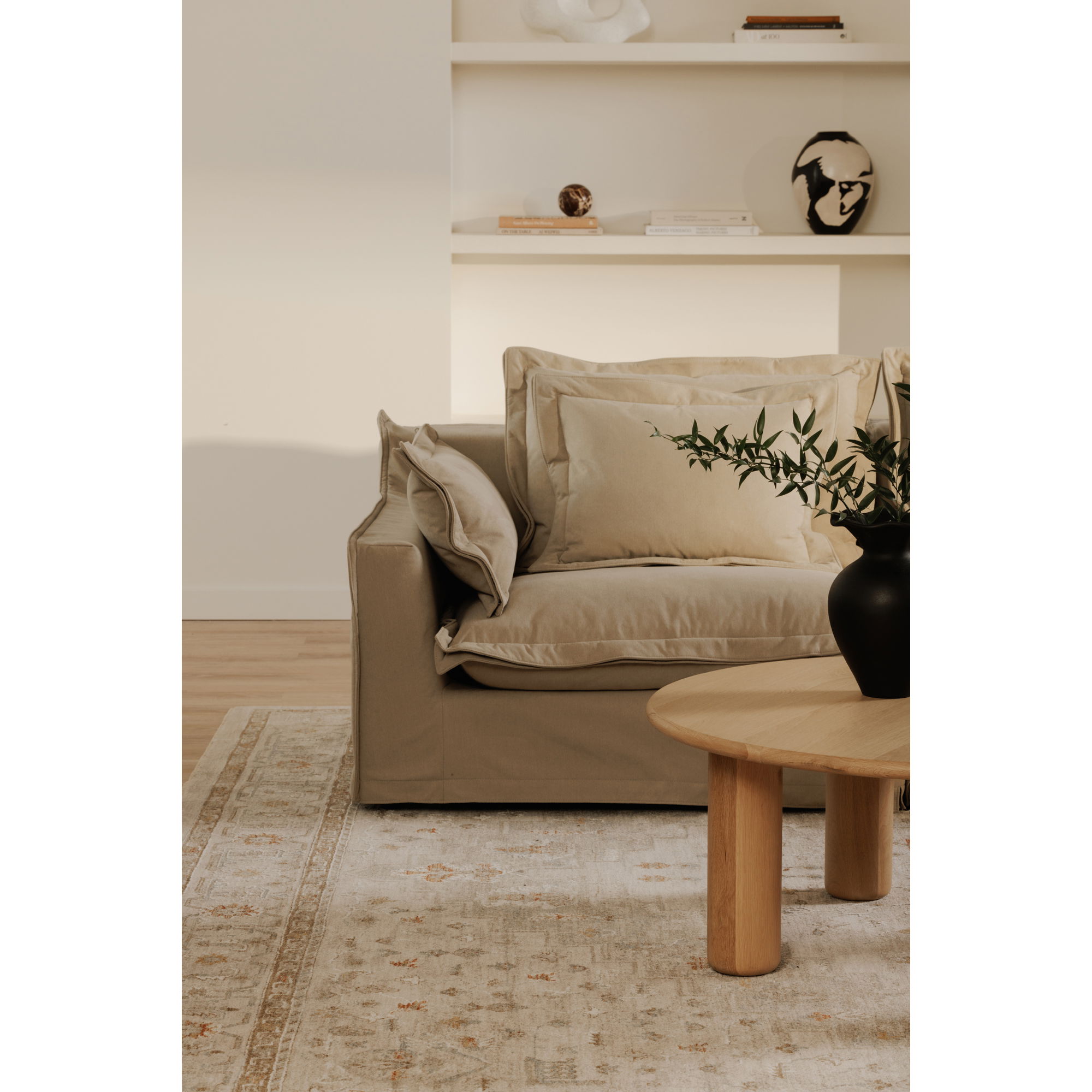 Olivia Slipper Chair Sand large image 