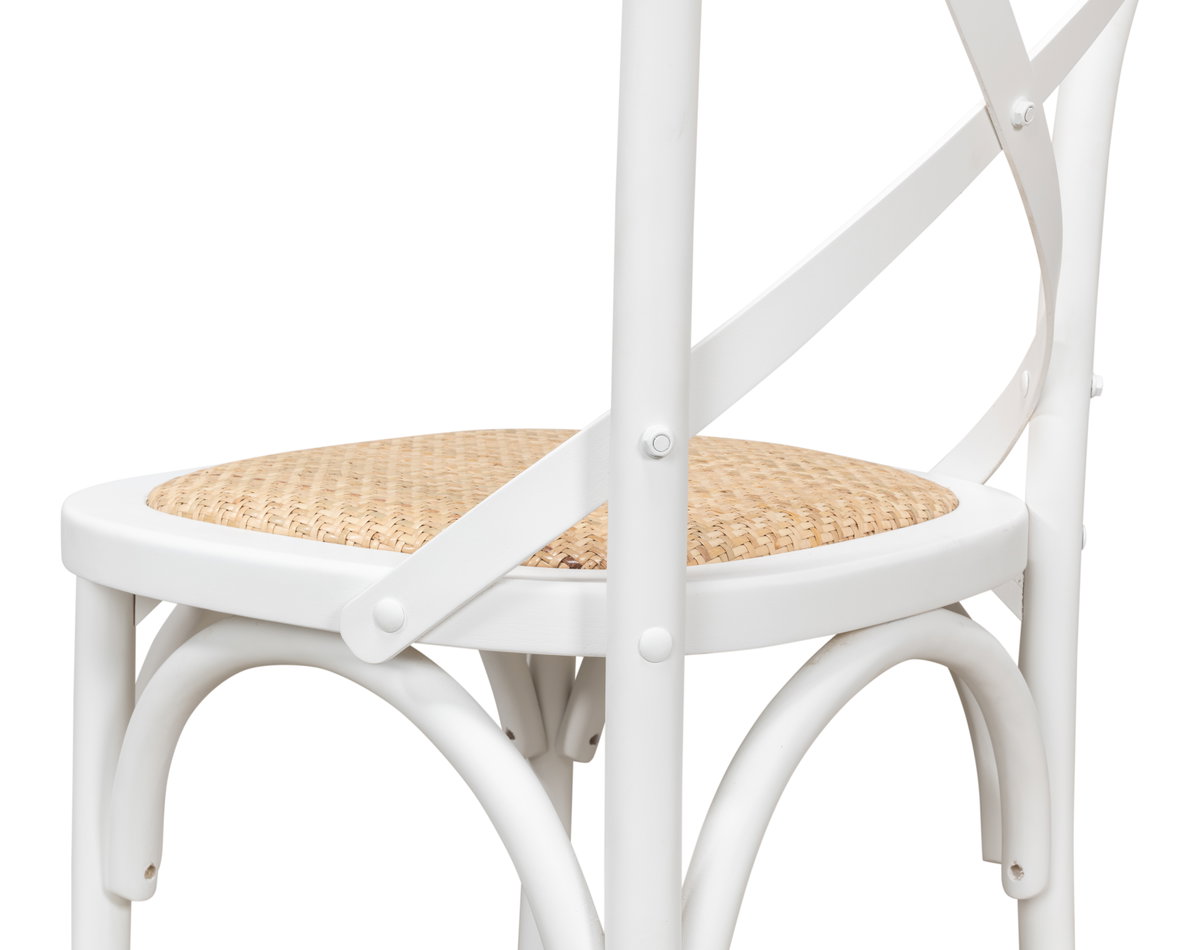 Tuileries Side Chair  White, by Sarreid, 1'10" length x 1'8" width x 2'11" height View 7