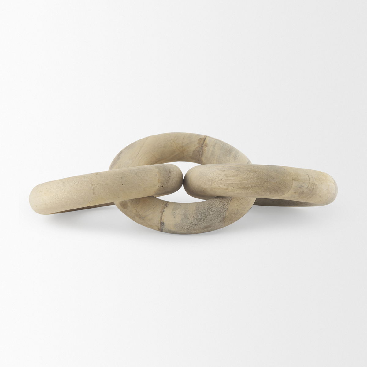 Alize Solid Wood Circular Chain Link Decorative Object, by Mercana, 14" length x 11" width x 8" height View 5