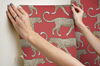Big Cat Walk Red  Peel & Stick Wallpaper thumbnail 5