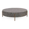 Chameau Medium Coffee Table Black And White, by Moe's Home, 42" width x 12" height x 42" depth thumbnail 1
