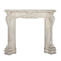 Online Designer Combined Living/Dining Berthine Ornate Decorative Fireplace Mantel