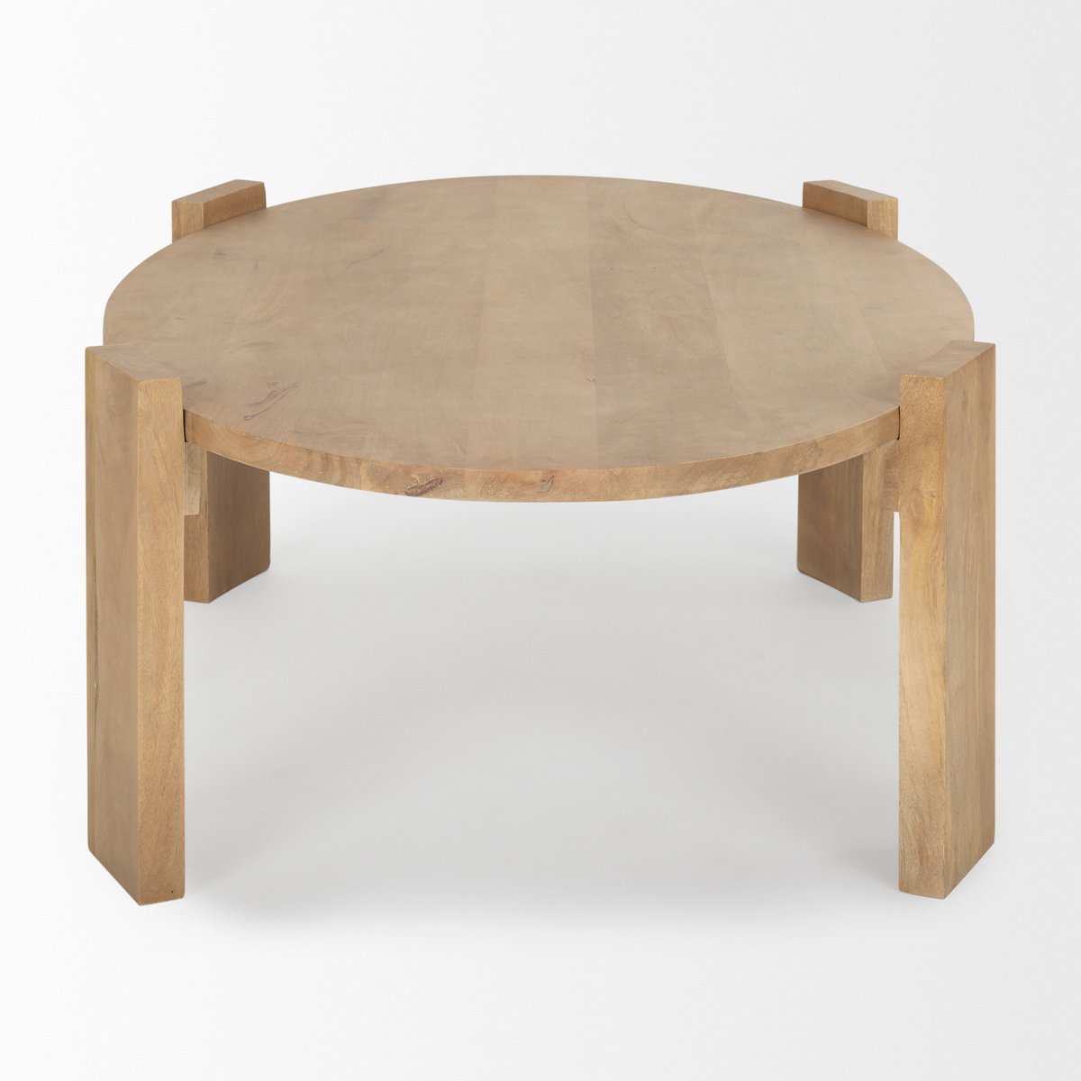 Evelyn Light Brown Oblong Coffee Table, by Mercana, 48" length x 30" width x 16" height View 5