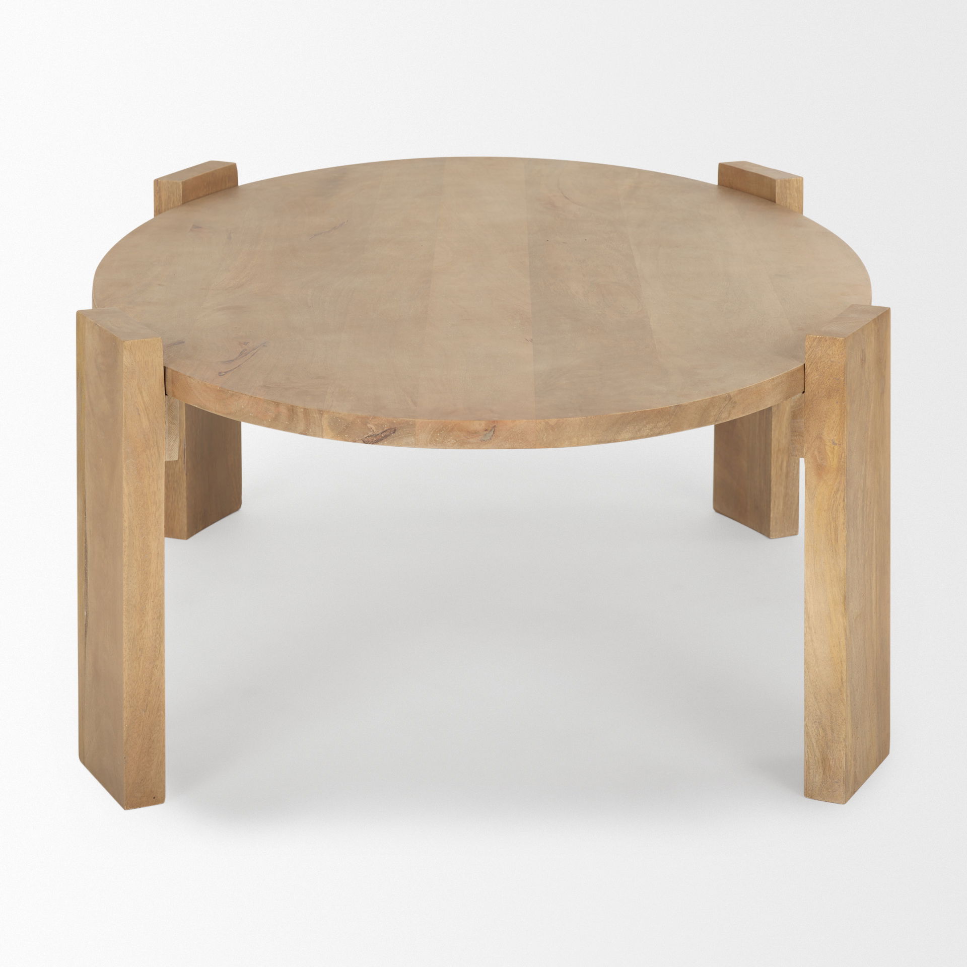 Evelyn Light Brown Oblong Coffee Table large image 