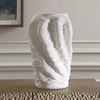 Stratified Matte White Vase, Decorative by Uttermost, 9" width x 13.75" height x 9" depth thumbnail 3