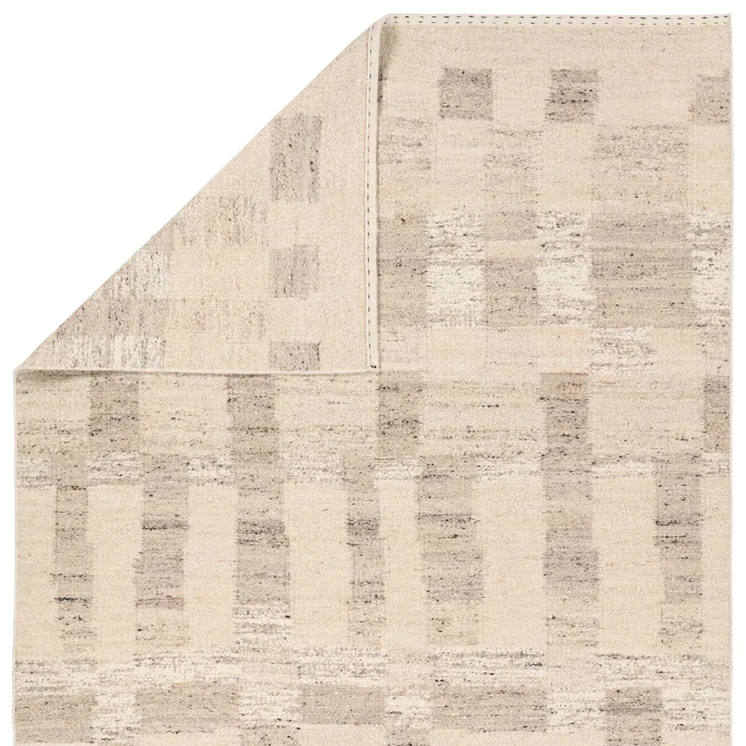 Jaipur Living Llara LEO12 Handmade Stripes Tan Area Rug (9'x12') large image 