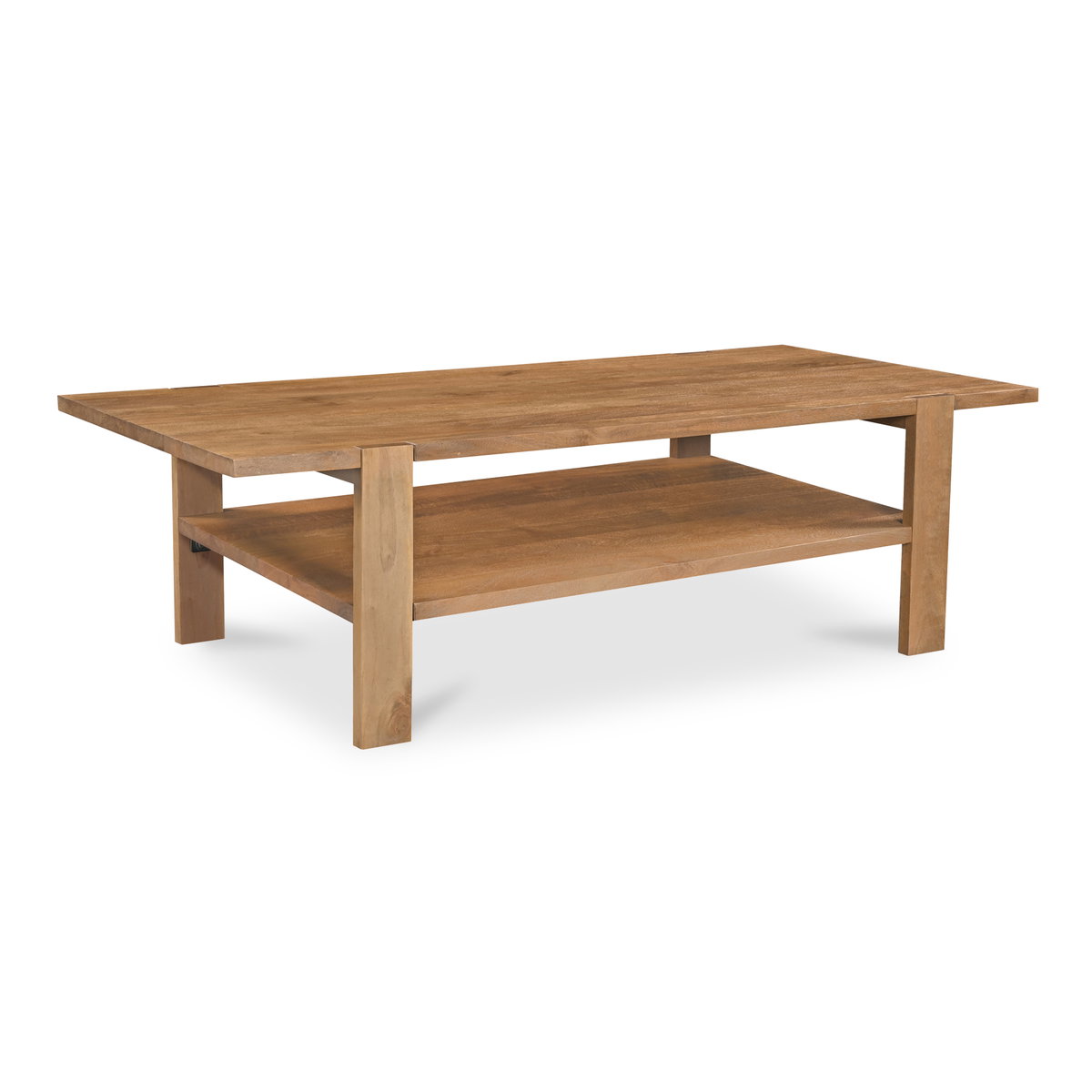 Workshop Coffee Table Vintage Brown, by Moe's Home, 54" width x 16" height x 26" depth View 2