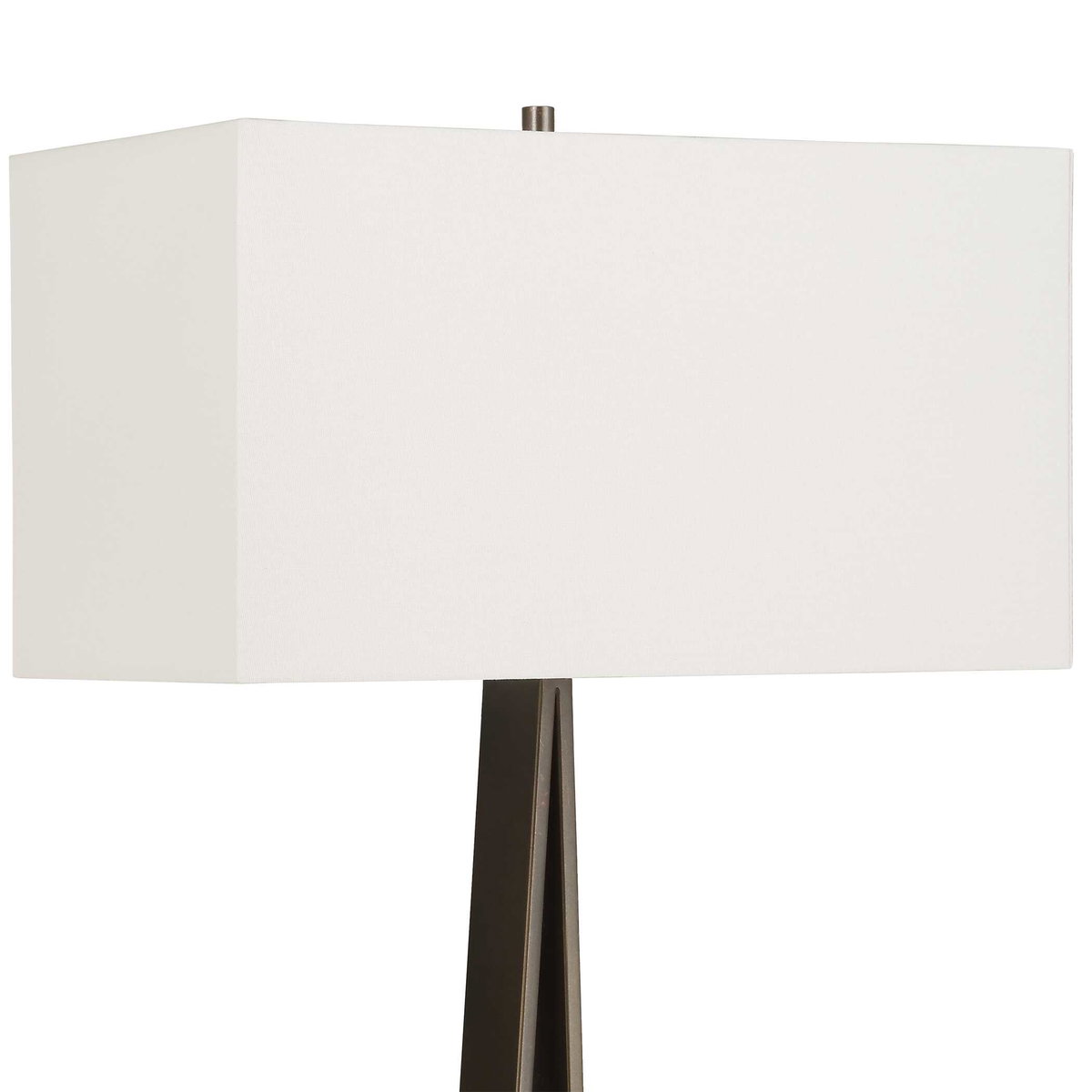 Galloway Minimalist Bronze Floor Lamp, by Uttermost, 18" width x 64.75" height x 10" depth View 9