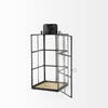 Gamfield  Medium Black Metal and Glass Lantern, Lighting by Mercana, 6.1" length x 6.1" width x 13.39" height thumbnail 9