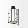 Gamfield  Medium Black Metal and Glass Lantern, Lighting by Mercana, 6.1" length x 6.1" width x 13.39" height thumbnail 9