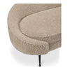 Abigail Chaise Light Brown Faux Shearling, Chaise Lounges & Daybed by Moe's Home, 66" width x 30" height x 30" depth thumbnail 5