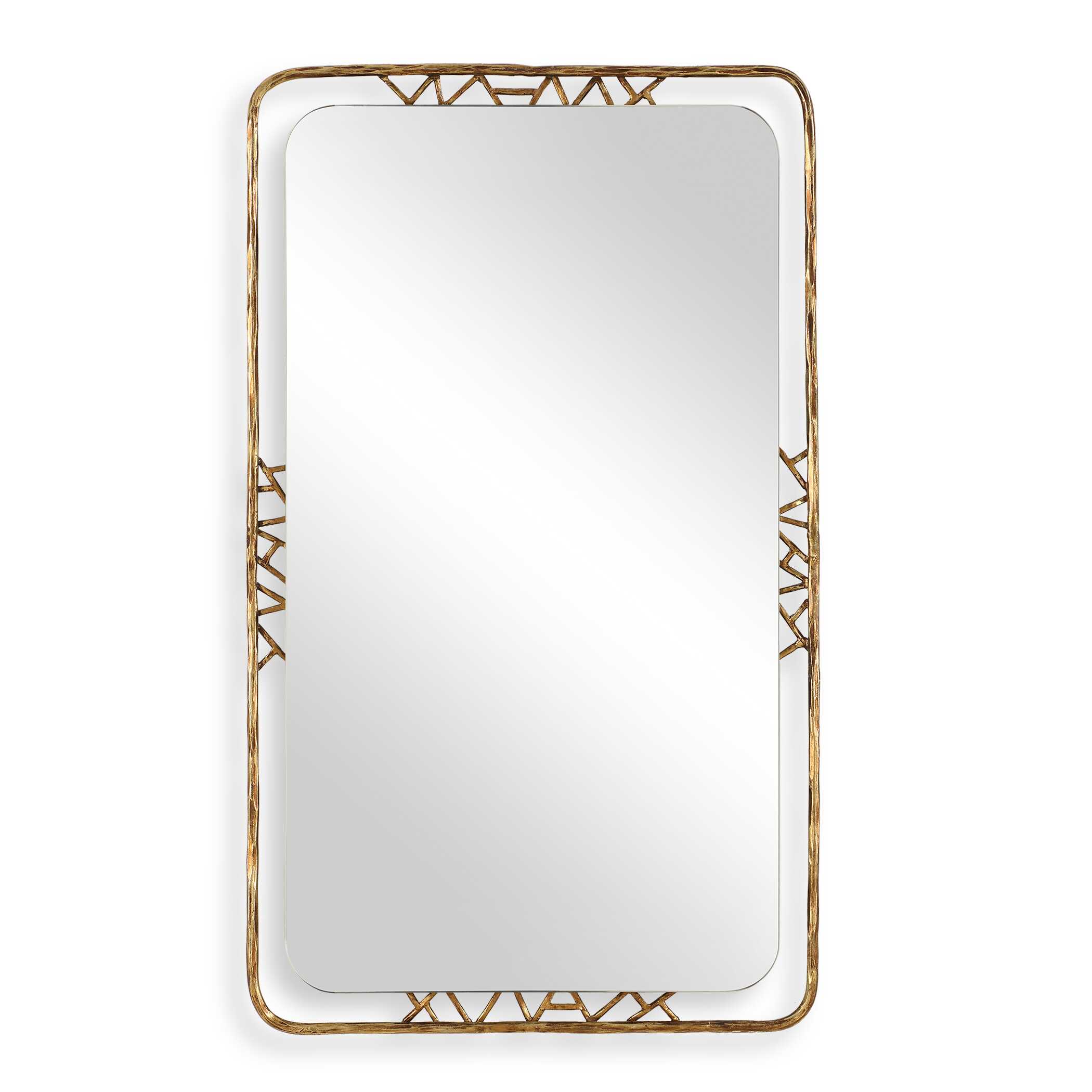 Tahoma Antiqued Gold Mirror, by Uttermost, 30" width x 50" height x 1.5" depth View 1