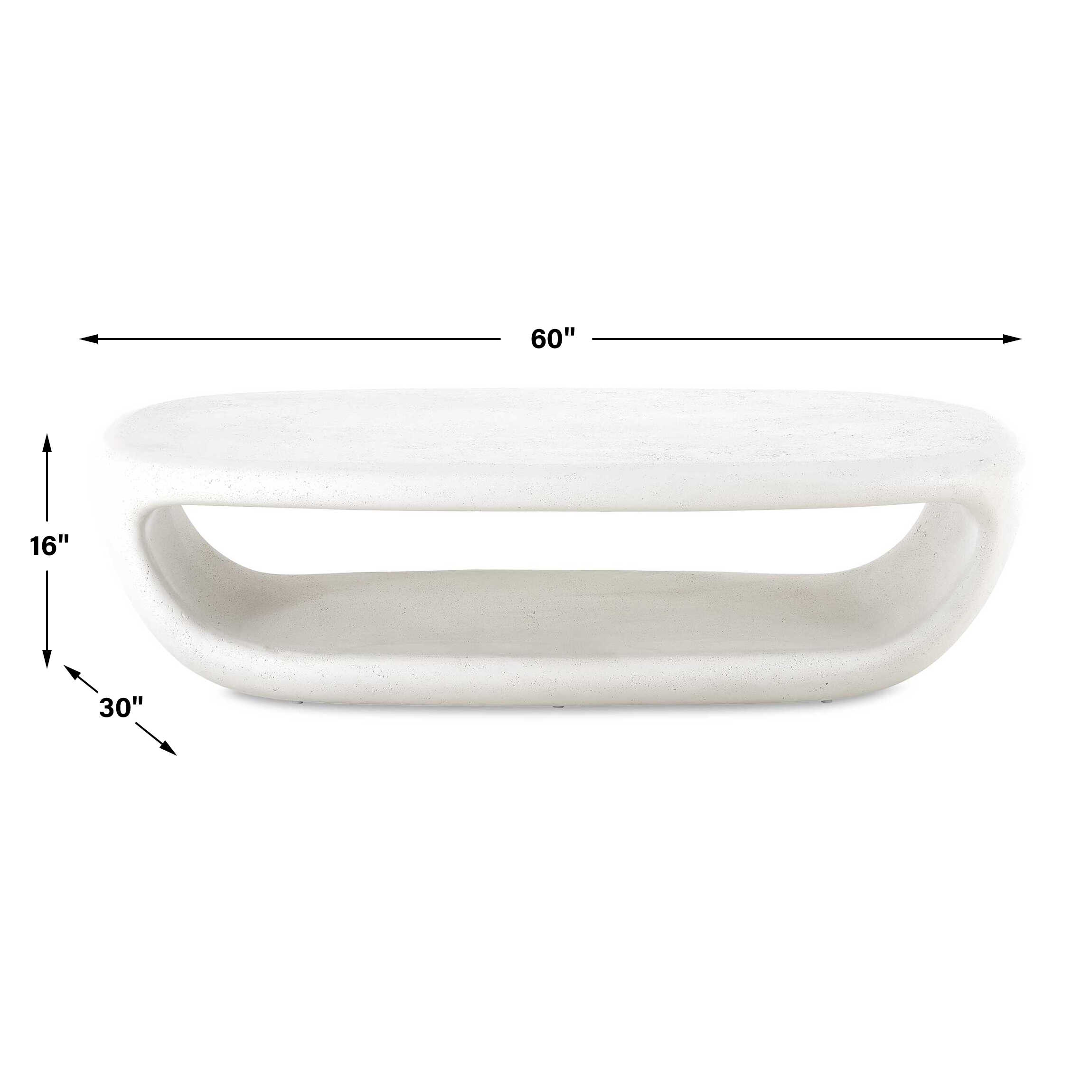 Leyton Outdoor Coffee Table, Furniture by Uttermost, 60" width x 16" height x 30" depth View 3