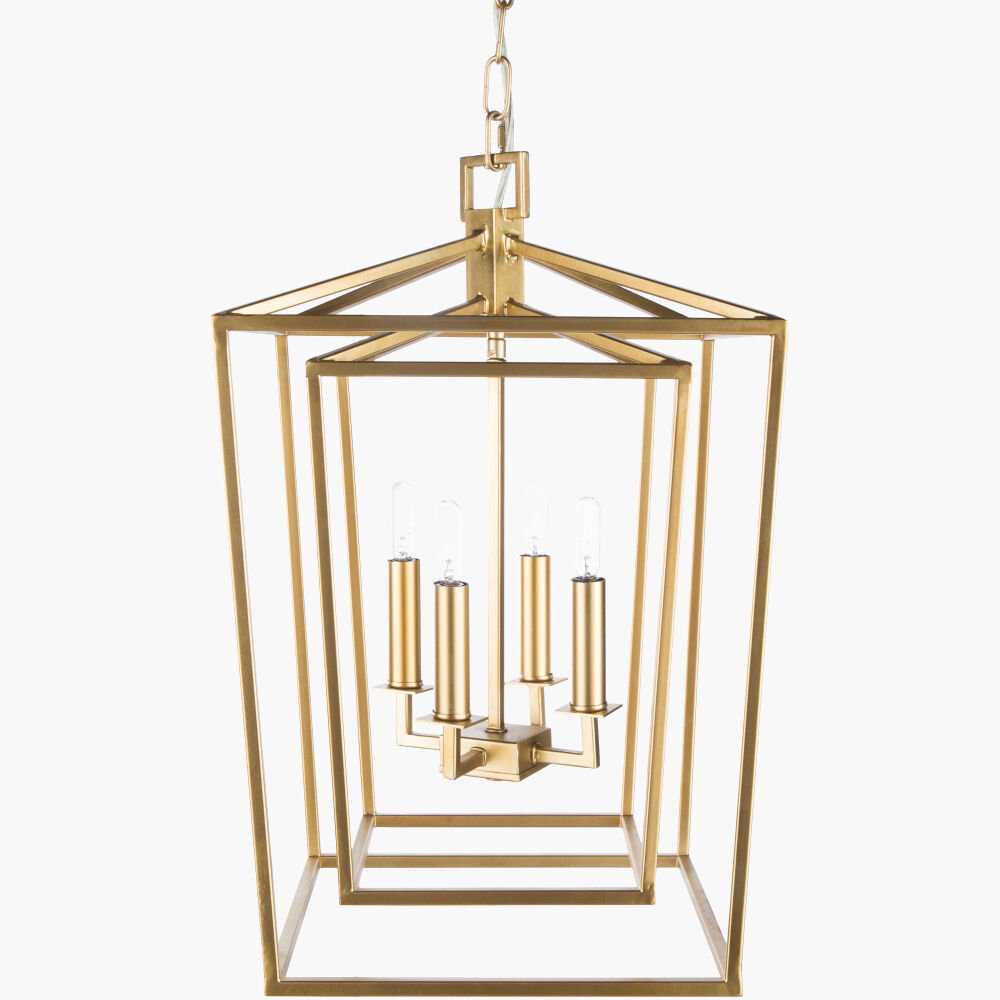 Bellair Chandelier, by Surya, 14" length x 14" width x 21" height