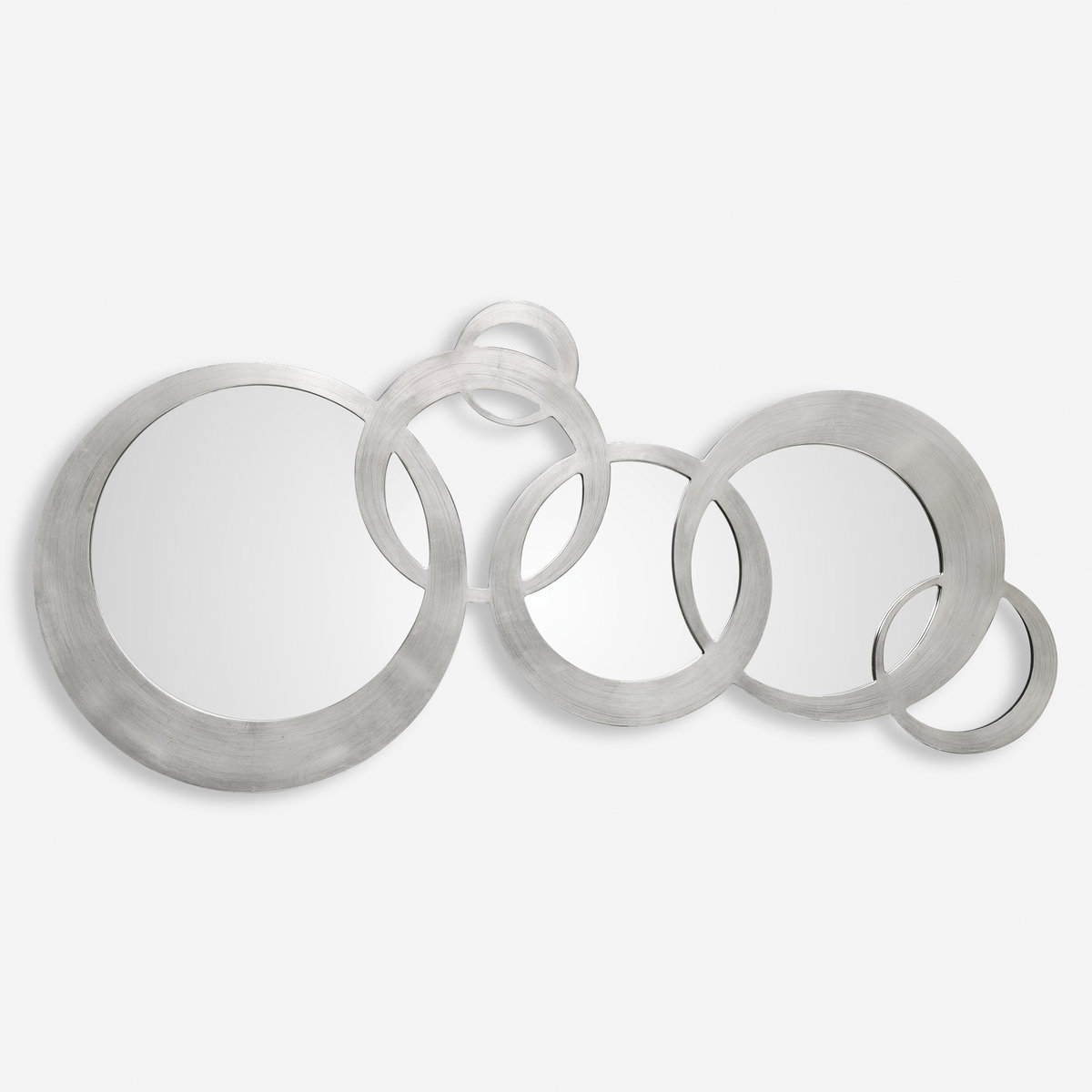 Odiana Silver Rings Modern Mirror, by Uttermost, 33" width x 70" height x 1" depth View 1