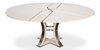 Tower Jupe Dining Table Med Working Wht, by Sarreid, 4'7" length x 4'7" width x 2'6" height thumbnail 10