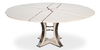 Tower Jupe Dining Table,Med,Working Wht, by Sarreid, 55" length x 55" width x 30" height thumbnail 10