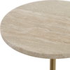 Malya Travertine Accent Table, Side & End Table by Uttermost, 14" width x 24" height x 14" depth thumbnail 4