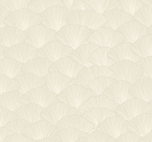 Luminous Ginkgo Taupe Wallpaper