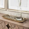Drey 24L x 10W Gold Rectangular Tray, Decorative Tray by Mercana, 24" length x 9.75" width x 1" height thumbnail 4