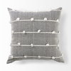 Linda 20x20 Navy And Cream With White Detail Pillow Cover, Decorative Pillow by Mercana, 20" length x 20" width x 0.2" height thumbnail 9