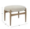 Acrobat Off-White Small Bench, Furniture by Uttermost, 24.5" width x 19" height x 19.5" depth thumbnail 3