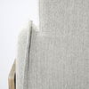Roy II Frost Gray Upholstered and Brown Wood Frame Arm Chair, Accent Chair by Mercana, 43.31" length x 41.73" width x 33.07" height thumbnail 10