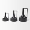Burton 13.1H Large Glossy and Matte Black Ceramic Jug Vase thumbnail 5