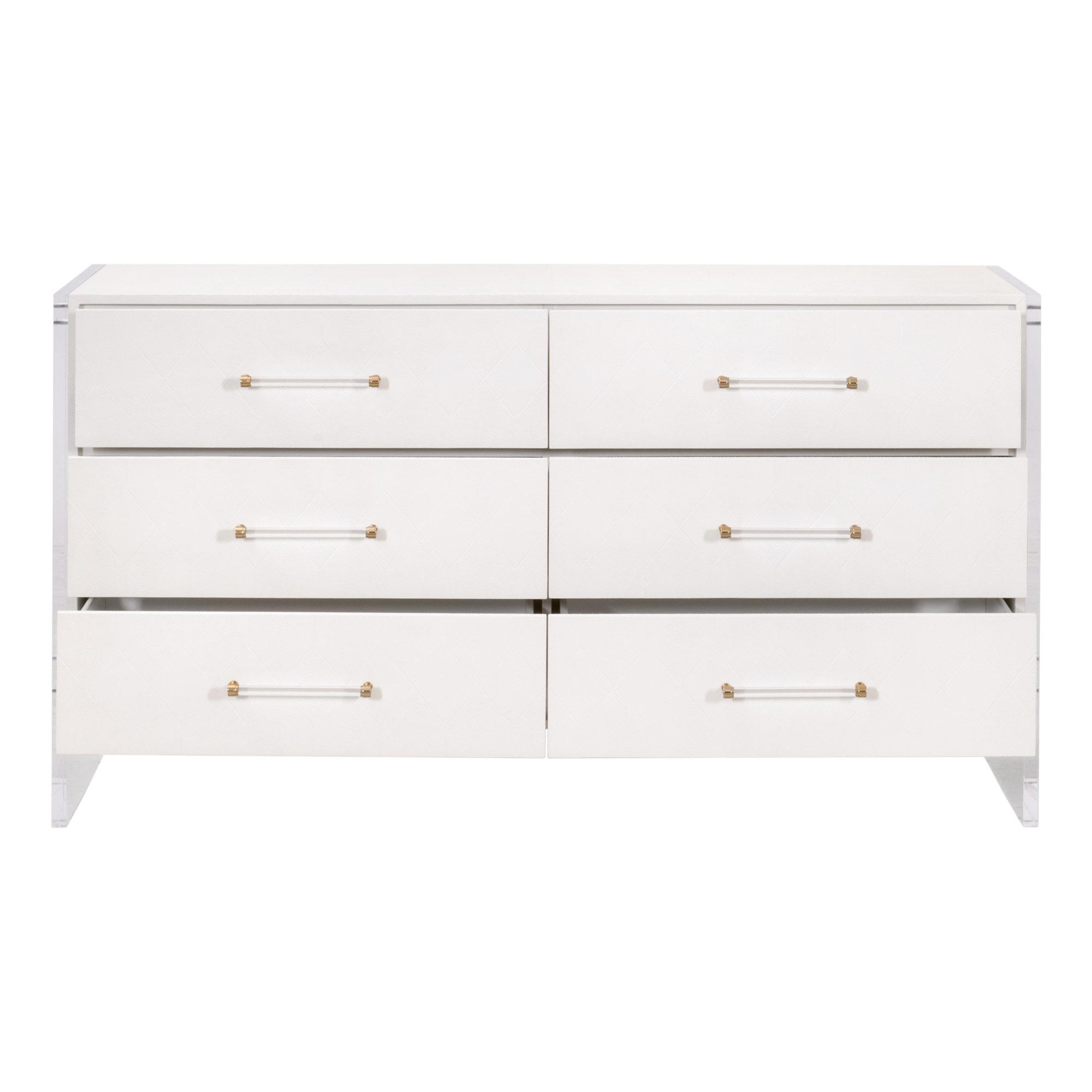 Sonia Shagreen 6-Drawer Double Dresser, by Essentials for Living, 62.25" width x 34" height x 19.5" depth View 2