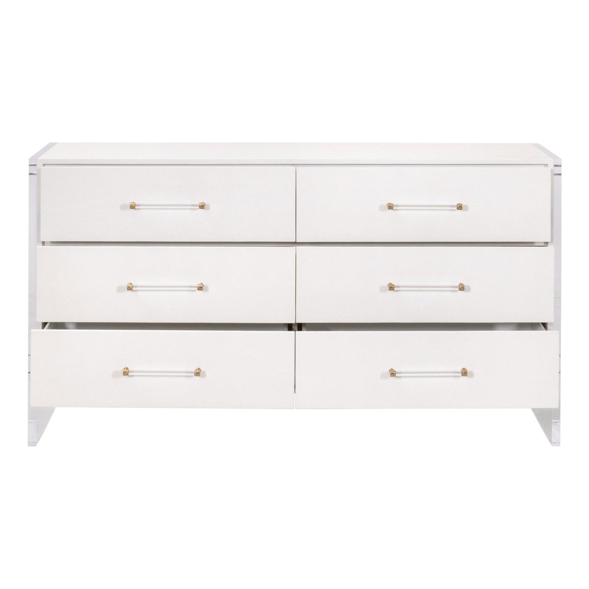 Sonia Shagreen 6-Drawer Double Dresser, by Essentials for Living, 62.25" width x 34" height x 19.5" depth View 2
