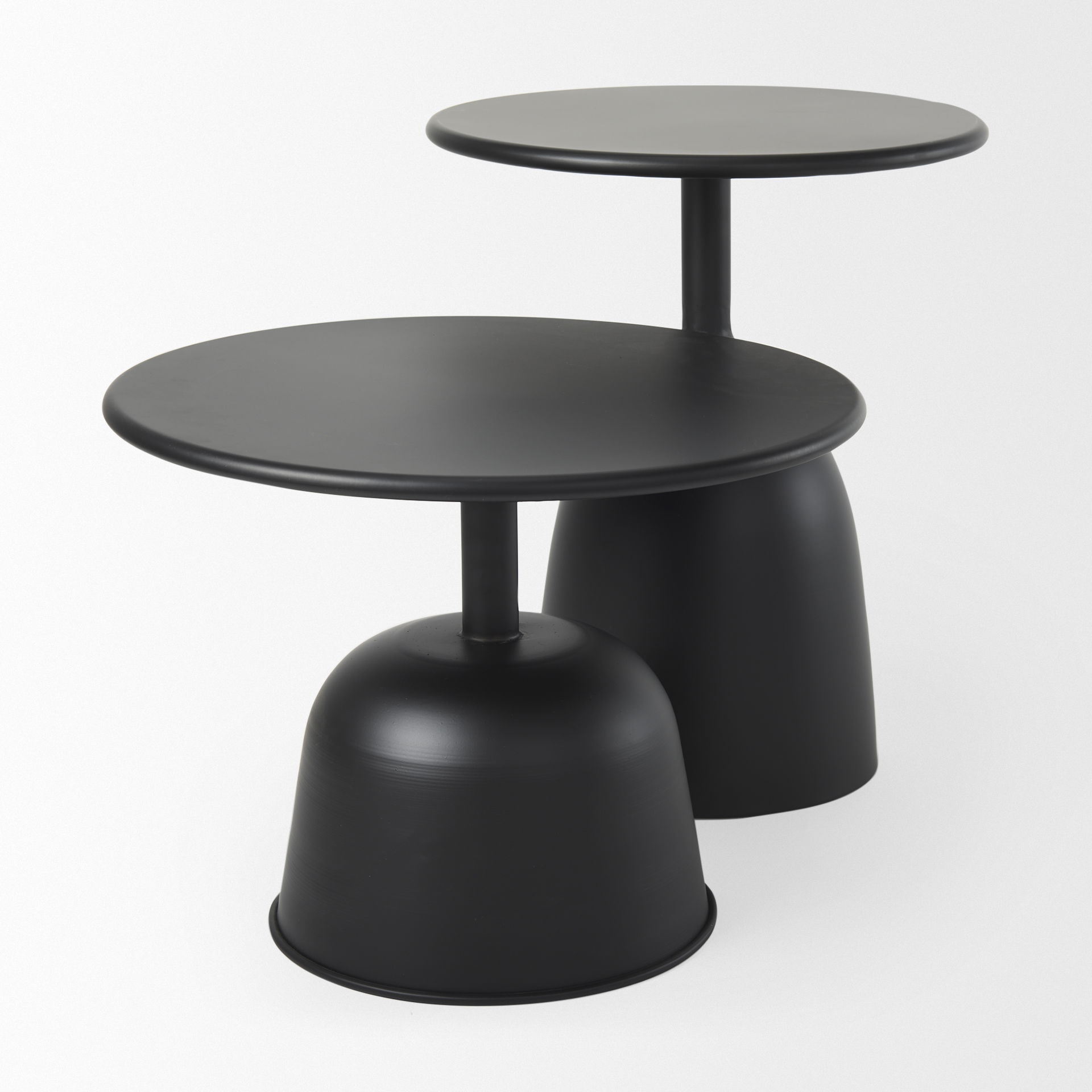 Talulla  Matte Black Metal Accent Table large image 
