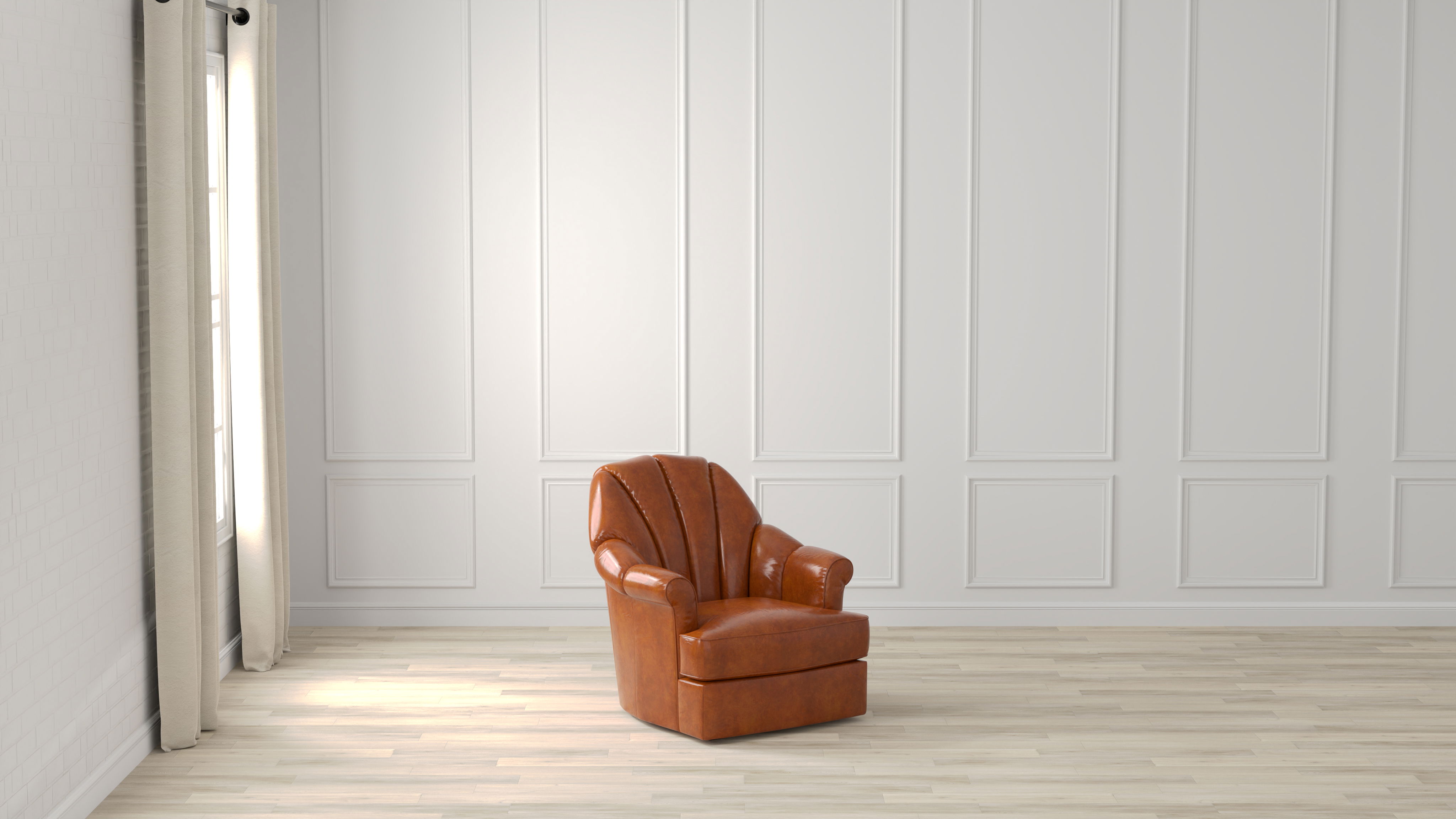 Scoth Swivel Chair In Distilled Leather, Seating by Sarreid, 35" length x 39" width x 35" height View 13