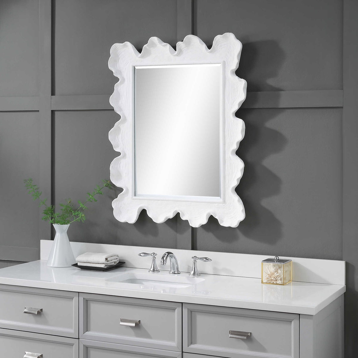Sea Coral Coastal Mirror, by Uttermost, 27.12" width x 34.25" height x 2.5" depth View 4
