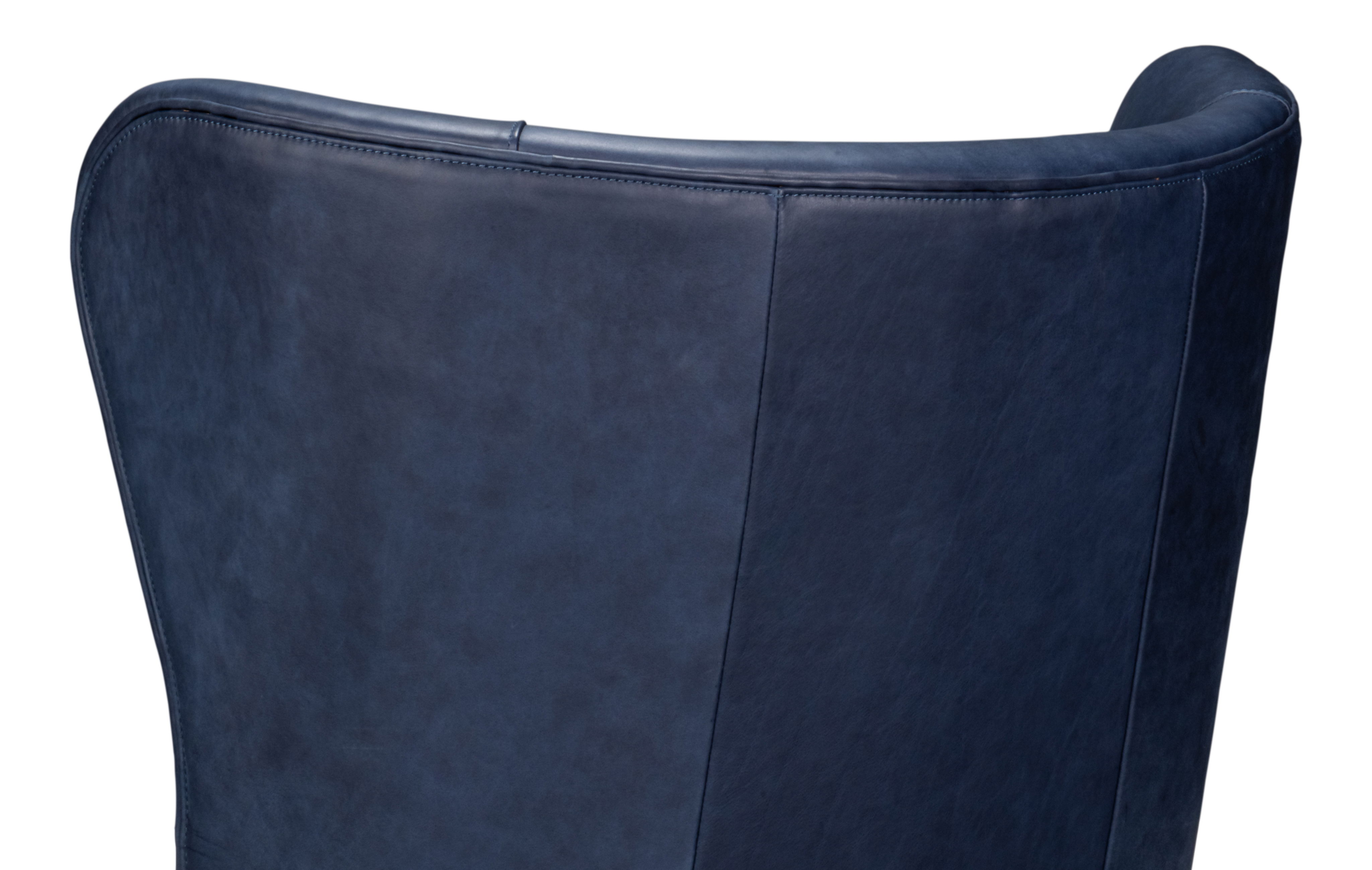 Hightower Distilled Leather Chair,Blue large image 